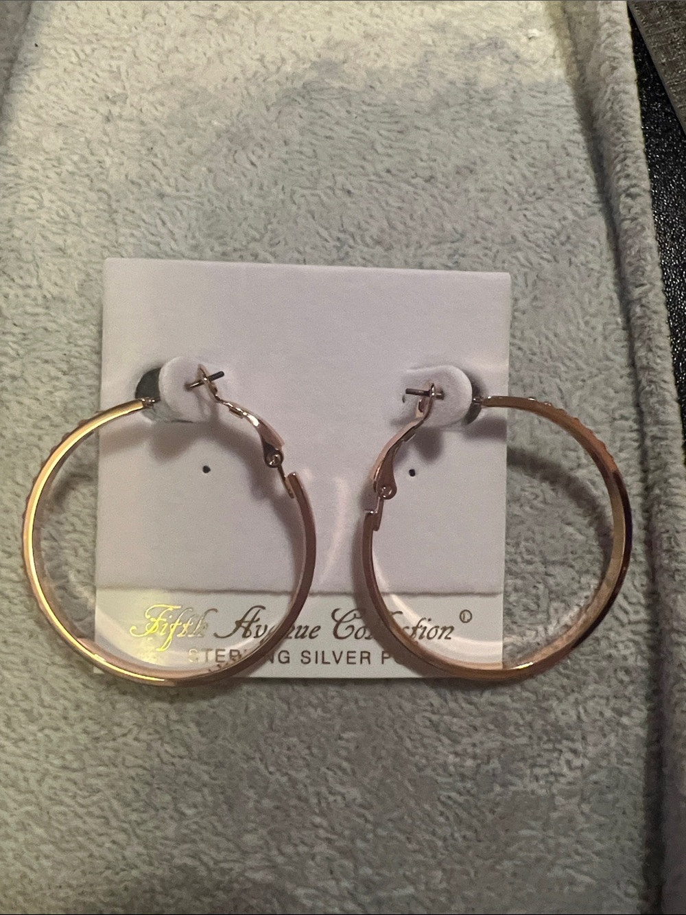 Fifth Avenue Collection Rose Gold Hoop Earrings
